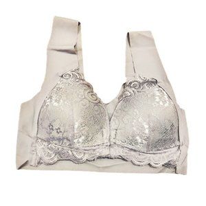 New Grey Bra With Lace Detail